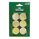 EBK Round Plastic St Patricks Day Coins Scatter for Home Kitchen Dining Party Favors Tables Countertops Bowl Fillers DIY Art Crafting Centerpiece Decoration Gift Supplies - Pack of 1 (30 Count)