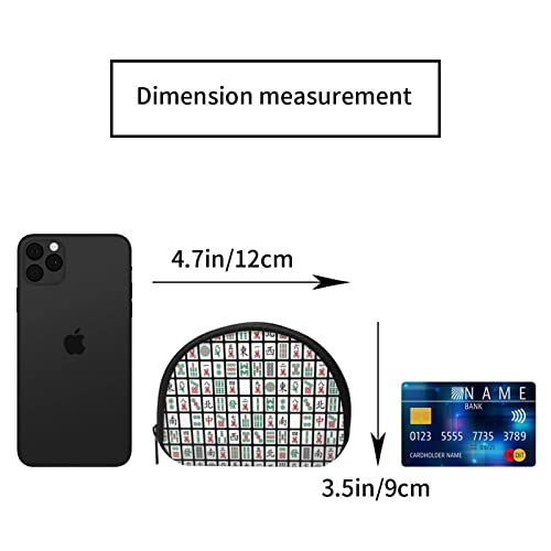 Portable Coin Purse Funny Mahjong Hipster Mini Zippered Money Pouch Card Holder2