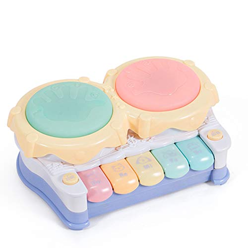 Baby Electric Hand Beat Drums Música para niños Pat Drum Piano electrónico Baby Toys Dream Music Light Drums Smart Toys (Multicolor) ESjasnyfall