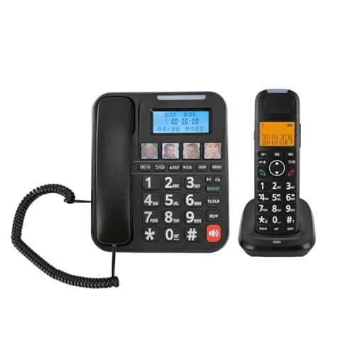 Teléfono con cable e inalámbrico Cryfokt Pantalla 2 pulg miniatura 1