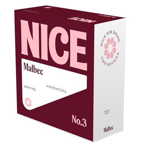Nice Malbec 12.5% ABV Argentinian Boxed Red Wine 1 x 2.25 Litre Box
