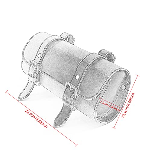 Motorrad Satteltasche Mini Motorradgabel Lenker Pu Leder Werkzeug Aufbewahrungstasche (A)