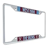 Desert Cactus West Ham United Car Accessories Hammers Football Soccer Metal License Plate Frame and Tag Holder for Front or Rear of Car (Style 3)