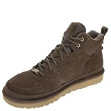 UGG Men's Highland Hi Heritage Sneaker, Burnt Cedar Suede, 5