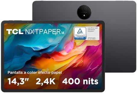 TCL NXTPAPER 14 WiFi - Tablet de 14.25" 2.4K, Octa-Core, 8GB de R...