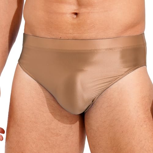Moily Mens High Rise Briefs Ultra-Thin Glossy Shiny Panties Bulge Pouch Bottom Swimwear Underwear4