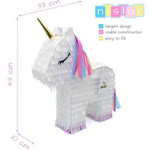 Nislai® eenhoorn pinata | Ideaal als pinata verjaardagsfeestje | Pinata bruiloft | Vrijgezellenfeest | Cadeau idee… - Image 5