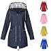 LUCKYCAT Chaqueta para Lluvia sólida para Mujer Chaquetas para Exterior Chubasquero Impermeable...