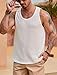 VOGSTART Men Hollow Out Tank 2025 Tanktops Soft Tops Casual Breathable Solid Color Classic Trendy Vest White M