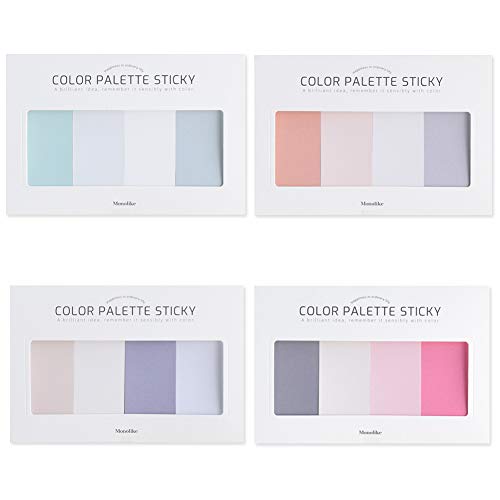 モノライク カラーパレットスティキ ソリッド Color palette Sticky Solid セット 401 A セット 4p - デザイン1個あたり30シート、粘着メモ