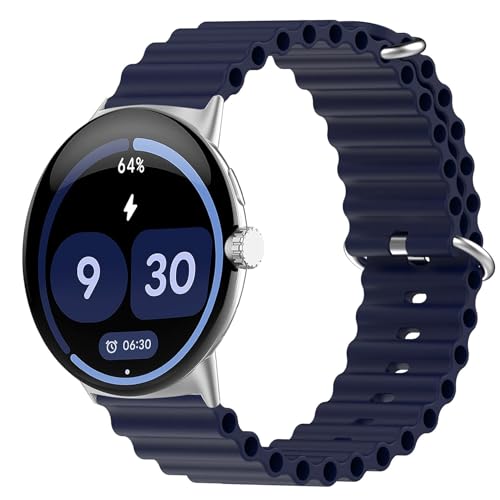 [ROBANDOO] �݊��� For Google Pixel Watch 4 45mm ��p�o���h �������X�g�o���h �V���R���� �ʋC �h�� �X�|�[�c �x���g �ȒP���t�� (�u���[)