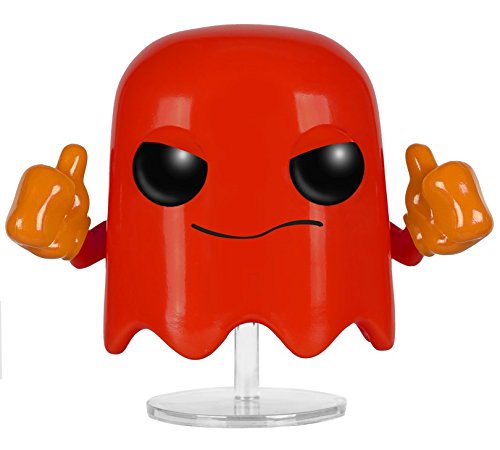 Viaja en el tiempo hasta 1982 hasta Pac-Land con las figuras Pop! Vinyl de Pac-Man, el famoso videojuego retro de los años 80. Esta es la figura Pop! Vinyl del fantasma rojo Blinky de los estudios Hanna-Barbera ahora en 3D. Figura de 9cm en caja expositora con ventana.