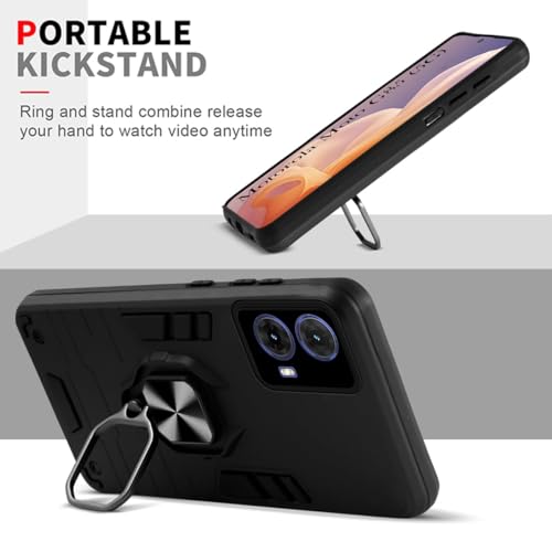 Image of AIBEX Armor Back Cover Compatible for Motorola G85 5G| Rugged Shockproof Case with Ring Holder & Kickstand | Military-Grade Protection | Magnetic Car Mount Compatible