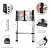 Telescoping Ladder, 8.5ft Stainless Steel Extension Ladder, Anti-Slip Rubber Feet Portable Heavy Duty Ladder 330lbs Max Capacity Lightweight Ladder Multi-Purpose Collapsible Ladder for Outdoor Indoor