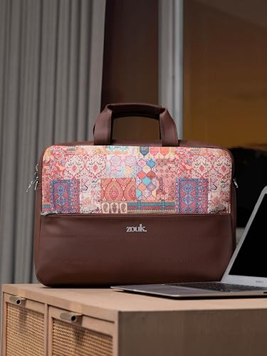 Image of ZOUK Arin Laptop Bag | Slim & Stylish Laptop Bag for Women Office Use | Fits 15.6+ Inch Laptop | Padded Compartment Fits up to 17 Inch Laptop | Water-Resistant | Lightweight