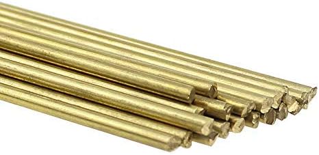 YPLonon 20PCS Brass Welding Brazing Rods T2 Copper Soldering Wires Low Temperature Melting Point Phosphor Brass Welding Rod 2mm x 250mm Flux Sticks for Repair Welding Brazing