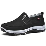 Men's Slip-On Breathable Canvas Orthopedic Walking Loafers,Fashion Outdoor Casual Flats Driving Snea
