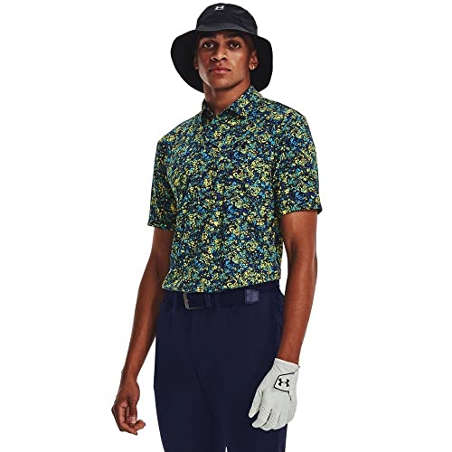 Polo de golf Under Armour Playoff 3.0 imprimé bleu pour homme