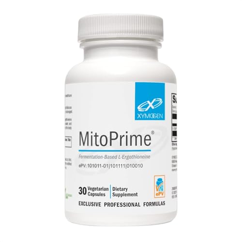 XYMOGEN MitoPrime - L-Ergothioneine Supplement - Mitochondrial & Cellular Antioxidant Support - Gluten-Free Vegan & Non-GMO - 30 Capsules