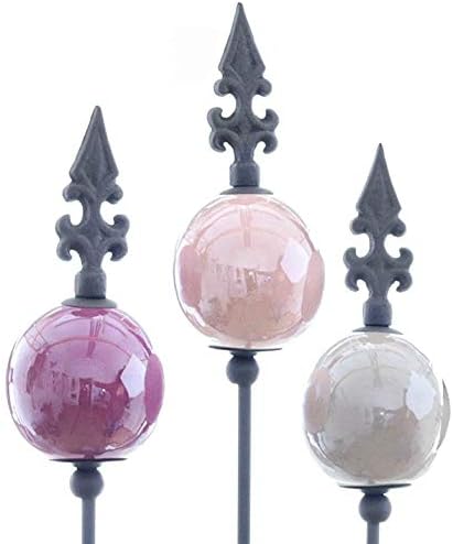 finehomegarden Rosenkugel Harmony 3er Set Gartenstecker Keramik