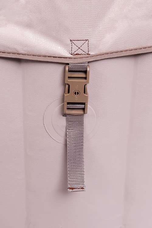 Belatrix Luxury 125 - Vasca idromassaggio portatile (gonfiabile), colore beige, set con base e copertura termica