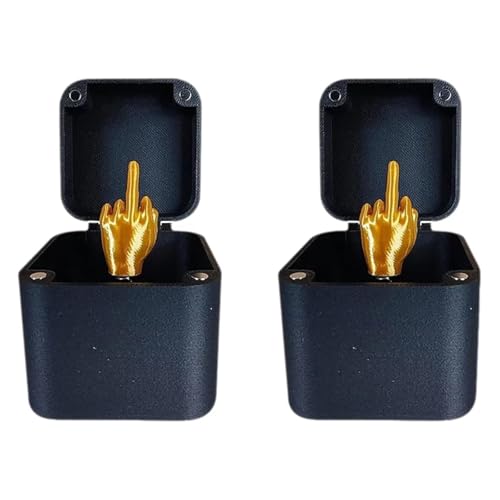 YIQXKOUY 2 Pieces Middle Finger in a Box Spoof Hand Prank Pop up Gift with Box Gift for Adults Funny Prank Gift Box for Office Desk Decor Home Decoration