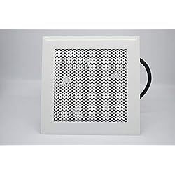 Rejilla Con Ventilador Para Chimenea VENTILADOR PARA CHIMENEA CON REJILLA M-D SIMPLE BLANCA15X15 CON VENTILADOR AXIAL CON SALIDA 120
