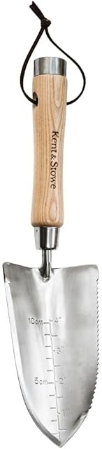 Kent & Stowe Capability Trowel, Compact and Multi-Functional Garden Trowel with Serrated Edge and Hammer, Classic All Year Round Garden Tools Made from Stainless Steel and Ash Wood