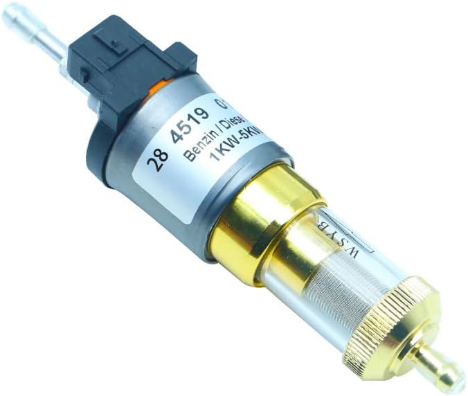 Unifizz Quiet 12V 28ml Diesel Heater Fuel Pump,Parking Heater Electronic Pulses Pump, Universal Car Heater Oil Fuel Pump for 1KW-5KW Air Heater Gasoline Engine high pressure fuel pump Black