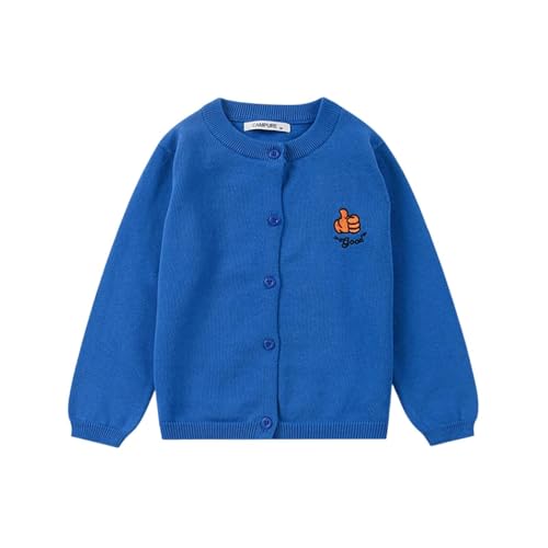 Girls Embroidered Cardigan Sweaters Cute Pattern Button Down Long Sleeve Knit Kids Fall Winter Outerwear for 1-8 Years