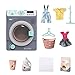 Kinder Waschmaschine Mit Einer Vielzahl Von Waschzubehör Und Realistischen Funktionen,Waschmaschinen und Trocknerset für Kinder ab 3 Jahren