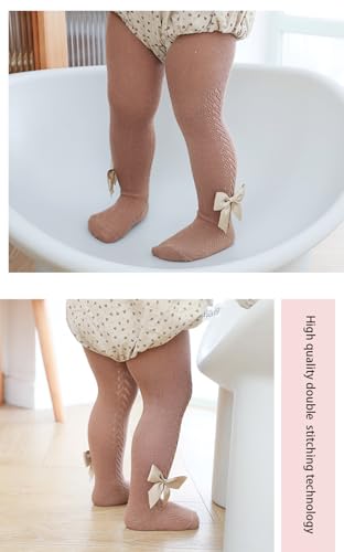 Infant Toddler Girls Tights Knit Mesh Bowknot Princess Pantyhose Leggings4