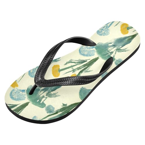 Burbuja Botanicals Flip Flops for Women Men, Soft Thong Sandals Rubber Slippers for Pool Beach Essentials2