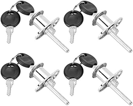 Cabinet Lock，Cam Lock， Mailbox Lock,Letter Post Box Lock,4Pcs Cylinder Cam Lock Zinc(19mm)