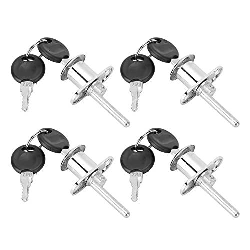 Serrure d'armoire, Serrure à Came, Serrure de boîte aux Lettres, Serrure de boîte aux Lettres, Serrure à Came cylindrique 4 pièces en Zinc(16mm)