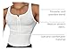 GORGLITTER Men's Half Zip Ribbed Knit Tank Top Sleeveless Slim Fit Muscle Gym Lightweight Undershirts for Workout White X-Large