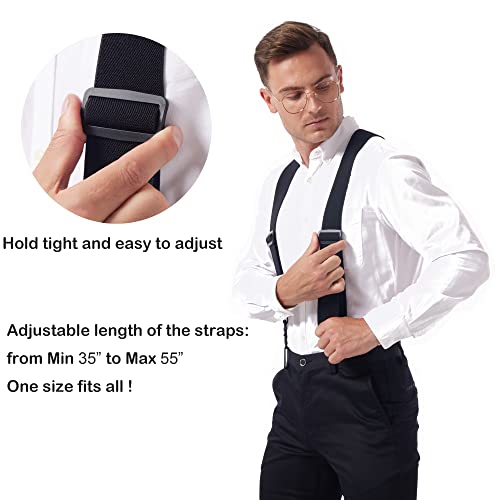 Lazarsspace Hook On Suspenders For Men Heavy Duty X Back 2 Inch Adjustable Elastic Straps #TOP2