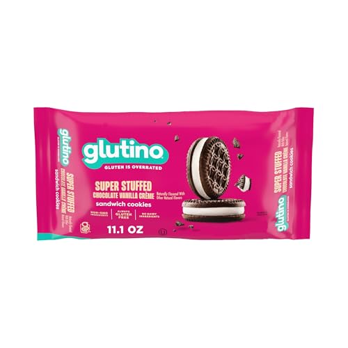 Glutino Super Stuffed Chocolate Vanilla Cream Cookie, 11.1 Ounce