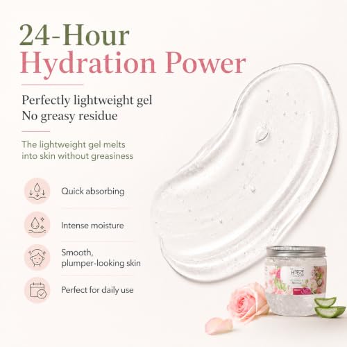 Image of THE HRITU CONCEPT Tri-Tattva Aloe Vera Gel with Rose & Coconut 200ml | Multipurpose Face, Body & Hair Gel, Hydrating & Lightweight Moisturizer, Non-Sticky, For Women & Men