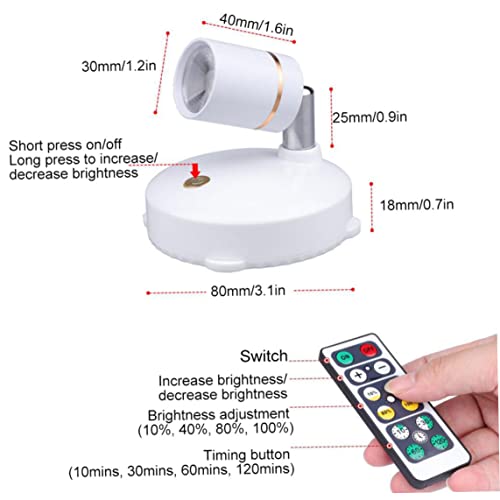Lampe rotative LED à batterie pour éclairage mural autonome