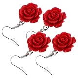 FOYTOKI Pendientes de Flores Colgantes para Mujer 2 Pares Diseño Étnico para Bodas y Eventos Obsequios Joyas para Chicas Adolescentes