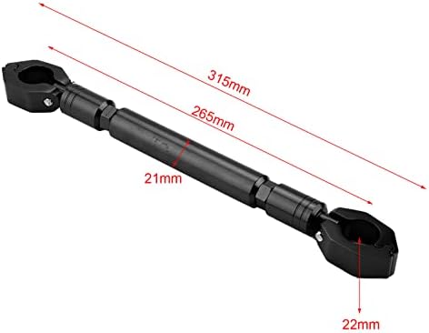 Miniatura 4 de Barra de equilibrio de motocicleta universal 0.866 in aleación de aluminio equilibrio moto manillar cruz accesorios de moto (negro)