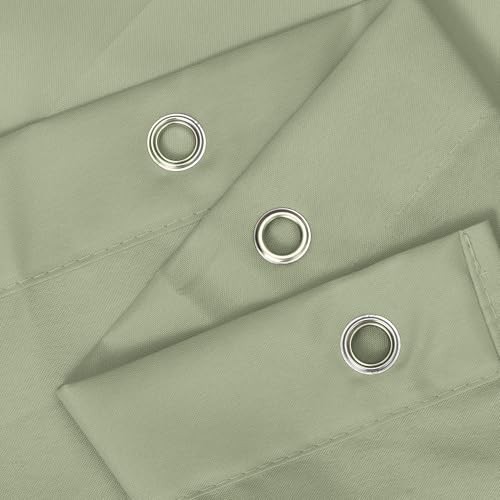 Image of N&Y HOME Fabric Shower Curtain or Liner with Magnets, Sage | Hotel Quality, Machine Washable, Water Repellent, Standard Size