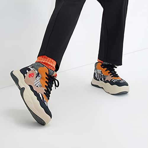 UIN Women's Chunky Platform Fashion Sneakers Walking Casual Comfortable Art Painted Travel Hiking Shoes Catalonia3