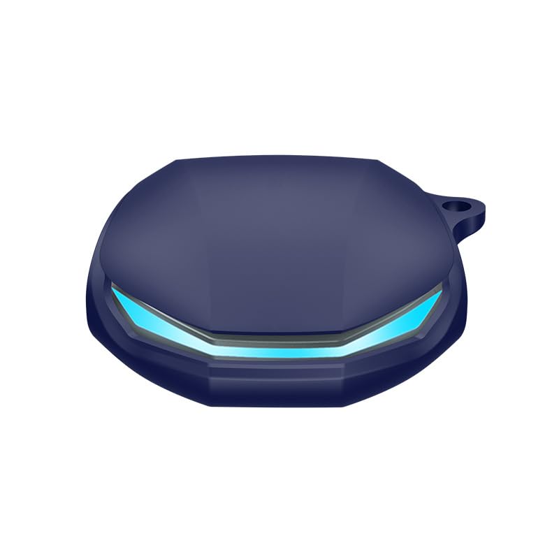 DAYJOY Soft Silicone Protective Case Cover Compatible with Lenovo GM2 Pro Earbuds, Protective Skin Sleeve with Key Chain (Blue)