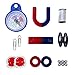 School Science Magnets Set for Kids Magnet Kit Fun Experiment Tool Physics Educational Toys Games for Children Teen Including Horseshoe/Ring/Horseshoe/Compass/Bar Magnets