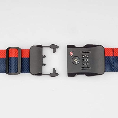 TSA Luggage Strap Approved 3-Dial Combination Lock Adjustable Suitcase Travel Belt