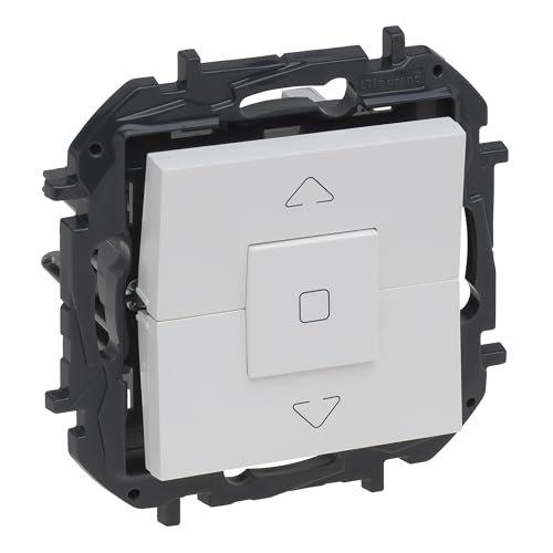 LEGRAND Interrupteur pour volets roulants 6AX pour installation encastrée, gamme Niloé Step, couleur blanc, 398244B