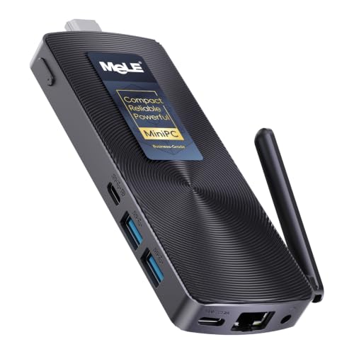 Image of MeLE Fanless Mini PC Stick PCG02 with Windows 11 Home,12th N100 4GB 128GB,Mini Desktop Computer Stick,Support 4K HDMI,PXE Unlocked Bios,Auto Power on Industry IoT Media Business Office Digital Signage