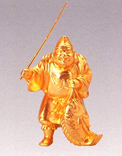 銅器:大黒天.恵比寿・二福神置物 Amazon｜仏像 七福神 二福神 (恵比寿様と大黒天) 純金メッキ ケース